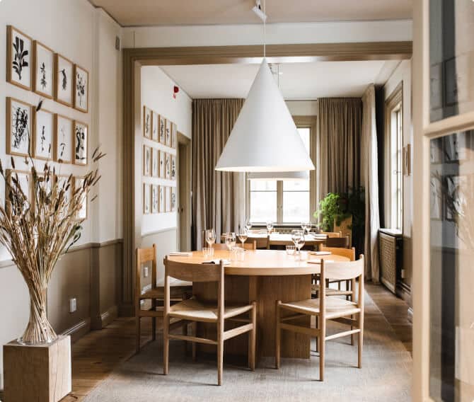 Privat rum för företag på restaurang